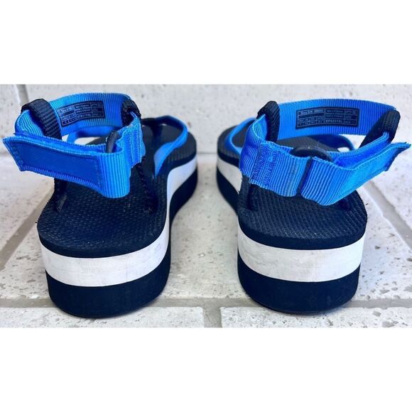 Teva Universal Flatform Sandal Blue Black White Unisex Outdoor Waterproof Size 9 main image 4